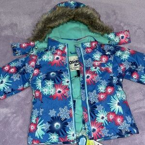 Oshkosh B’gosh Baby 2-Piece Snowsuit With A Bonus Hat And Neck Warmer 24M